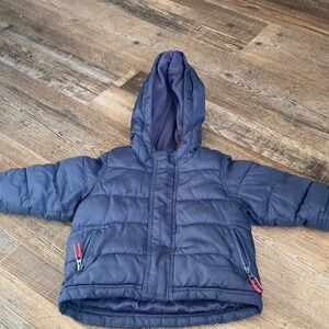 Old navy navy blue down jacket coat size 12-18m